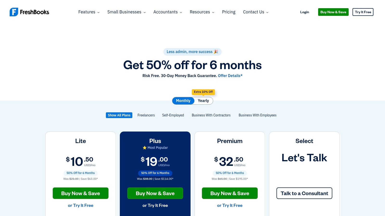 FreshBooks (Bills & Vendors on Premium/Select)