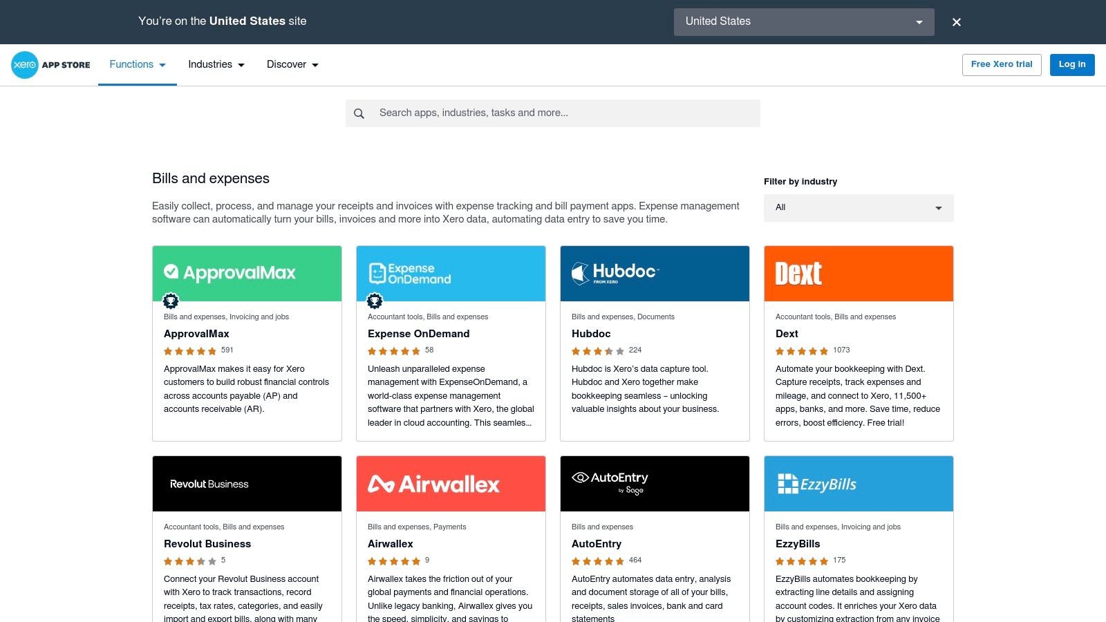 Xero App Store – Bills & Expenses