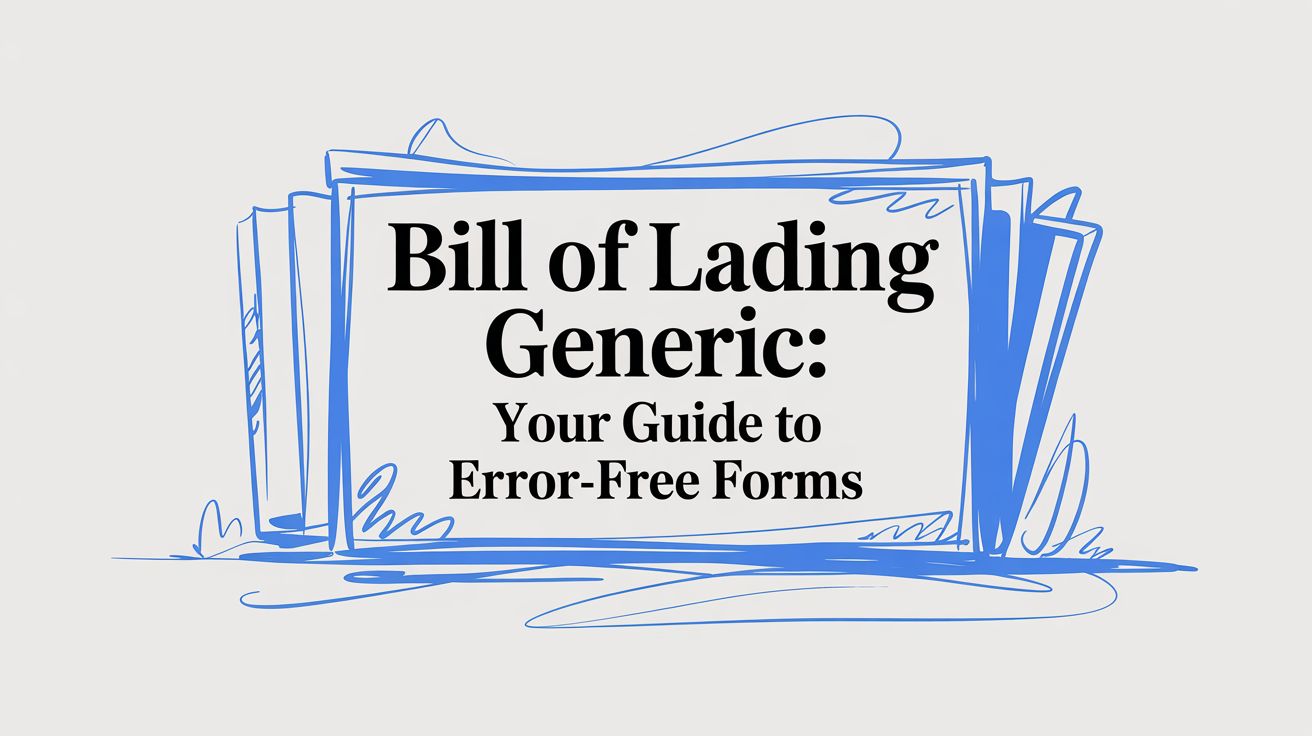Bill of Lading Generic: Your Guide to Error-Free Forms