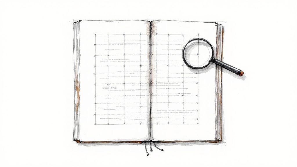 A person using a new laptop to analyze data from a PDF document, representing the challenges of table extraction.