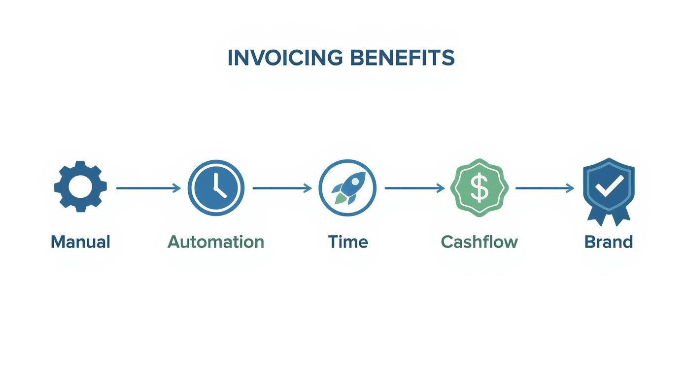 Infographic about invoice management software for small business
