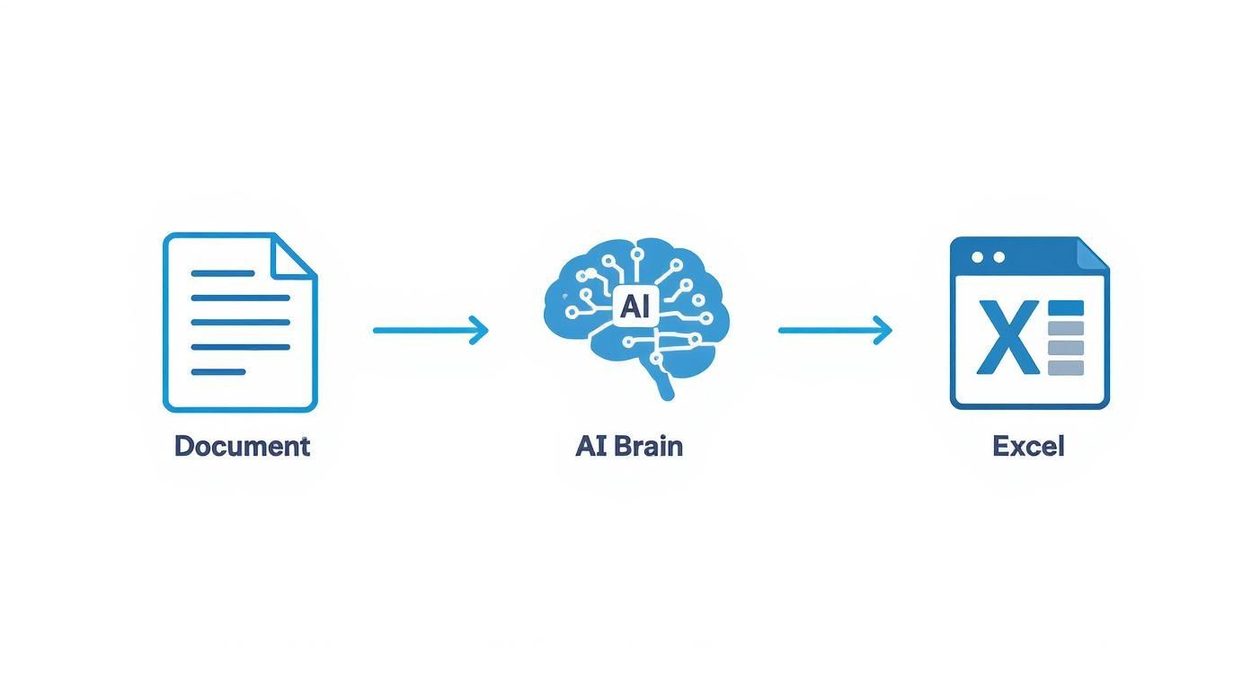 Infographic about pdf data extraction to excel
