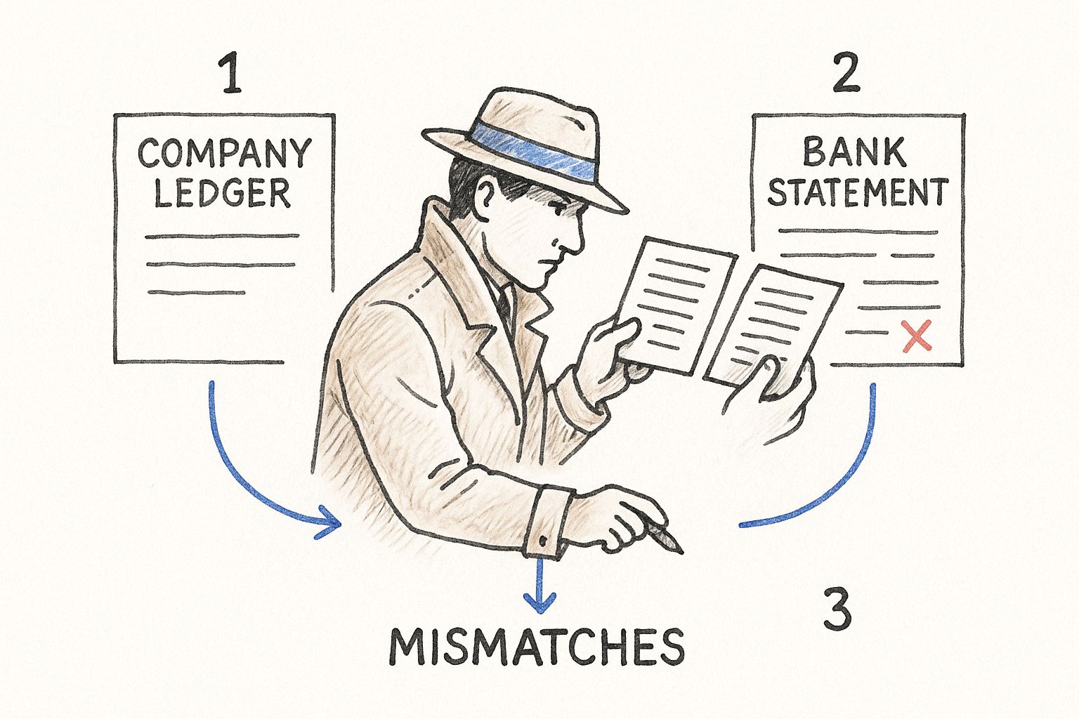 Infographic about reconciliation in accounting example