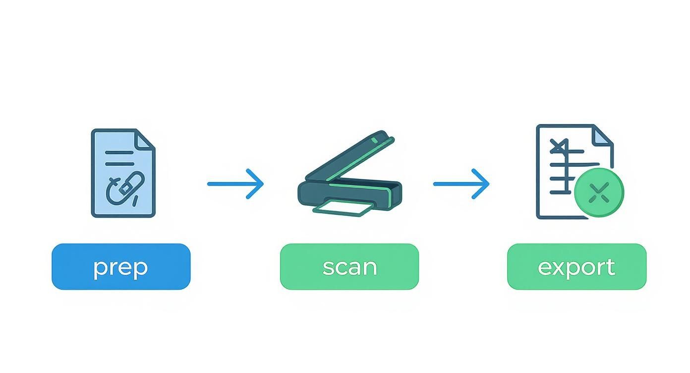 Infographic about scan documents to excel